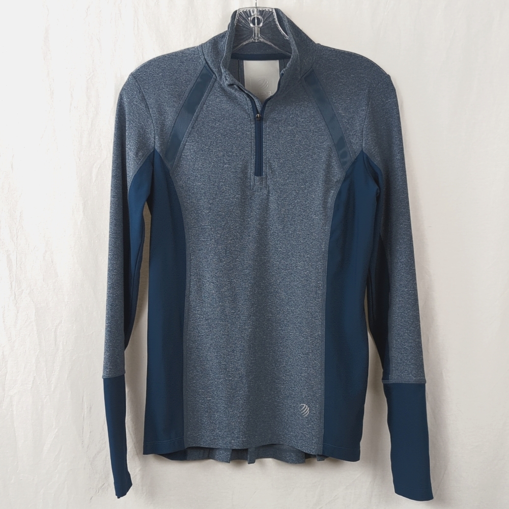MPG TWO TONE BLUE PULLOVER SOFT SHELL SWEATSHIRT